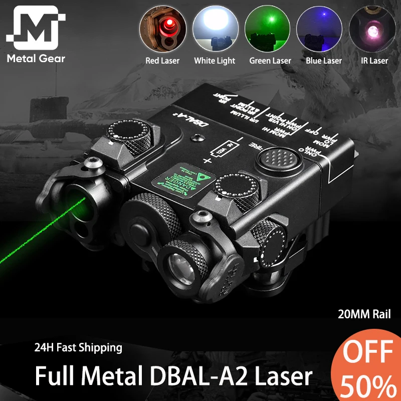 

Tactical Full-Metal DBAL-A2 IR Sight Pointer Indicator WADSN Red Green Blue Laser Dbal A2 Strobe White LED Hunting Flashlight