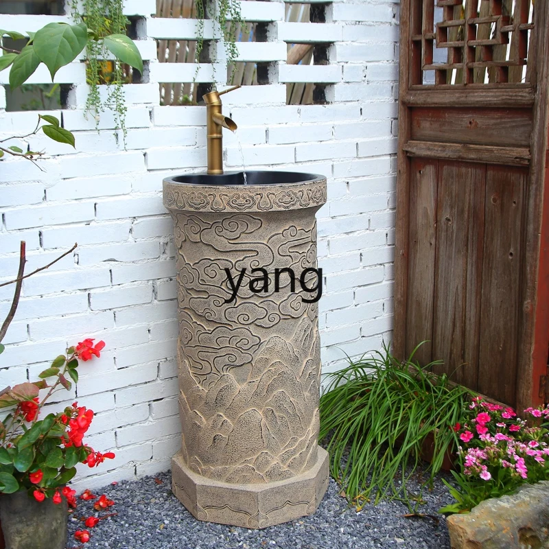 

LZR Villa Garden Watering Anti-Freeze Artistic Basin Courtyard Wash Basin