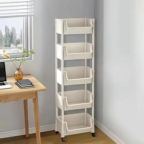 5-layers With wheels storage shelves，bathroom organizers and storage，storage cabinet，rolling cart，use for home and kitchen