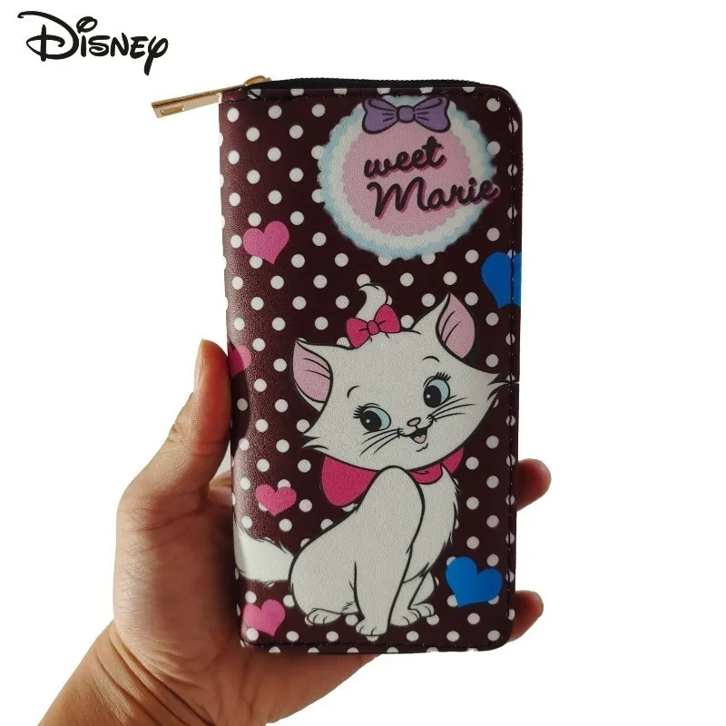 Disney Mary Cat 2025 New Women's Long Wallet Fashionable and High-quality Women's Card Bag Storage Cartoon Versatile Zero Wallet