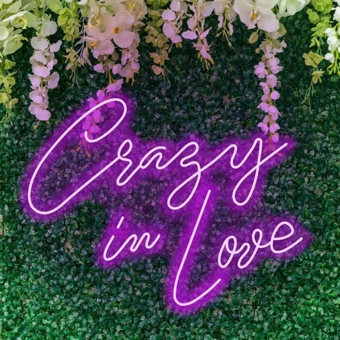 Crazy In Love Neon Sign Wedding Decor Neon Light Custom Led Sign Bridal Shower Engagement Party Light Wall Hanging Hand Crafted