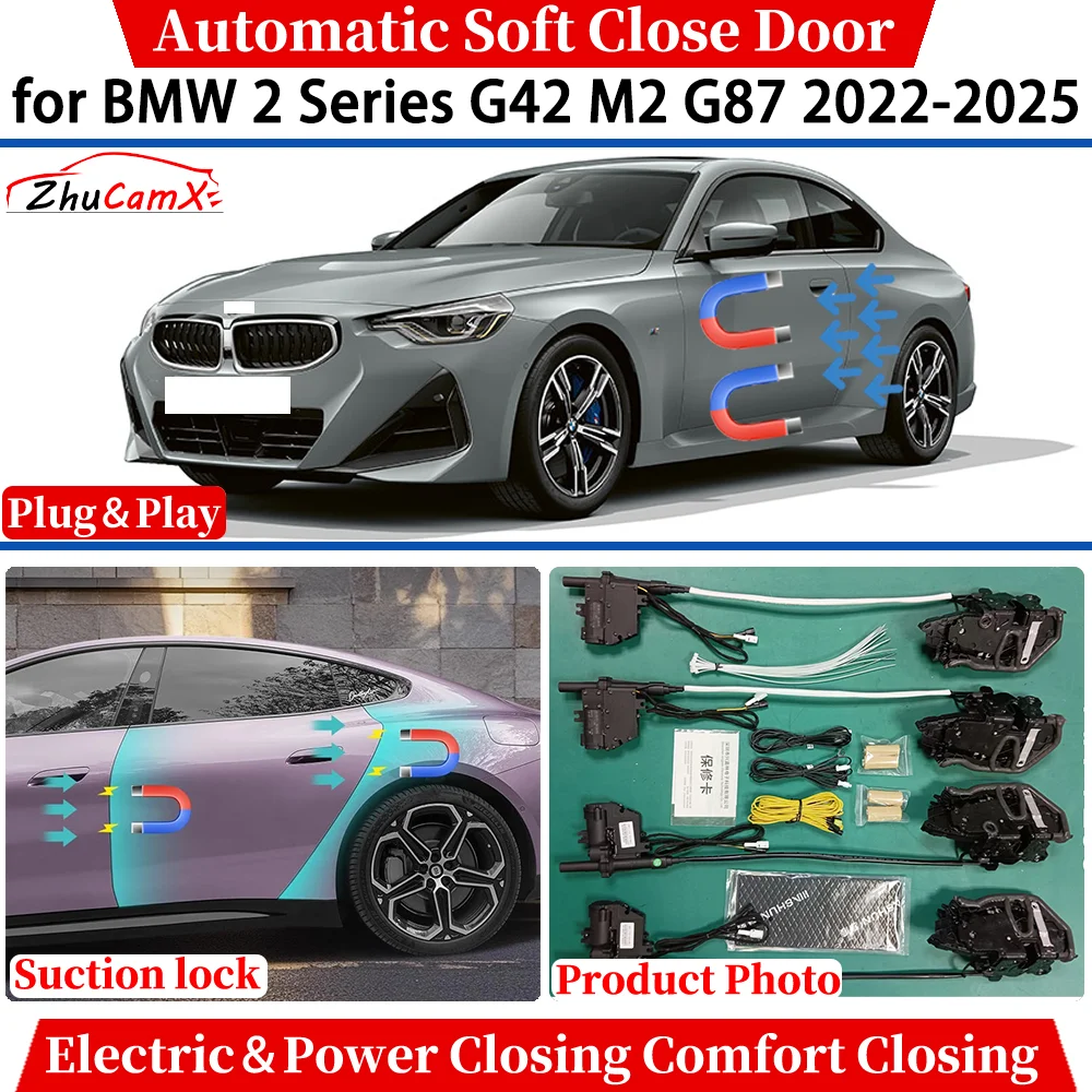

for BMW 2 Series G42 M2 G87 2022-2025 Car Automatic Soft Close Door Electric Power Comfort Closing Suction lock Quiet System