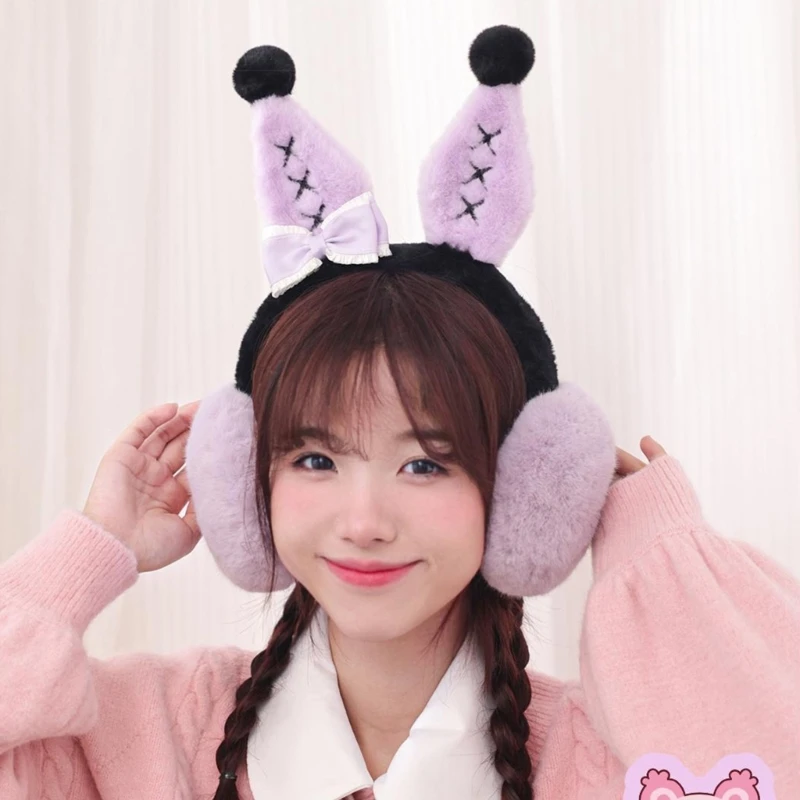 

Stuffed Bunny Ear Earmuff Casual Animal Ear Ear Warmer for Kid X4YC