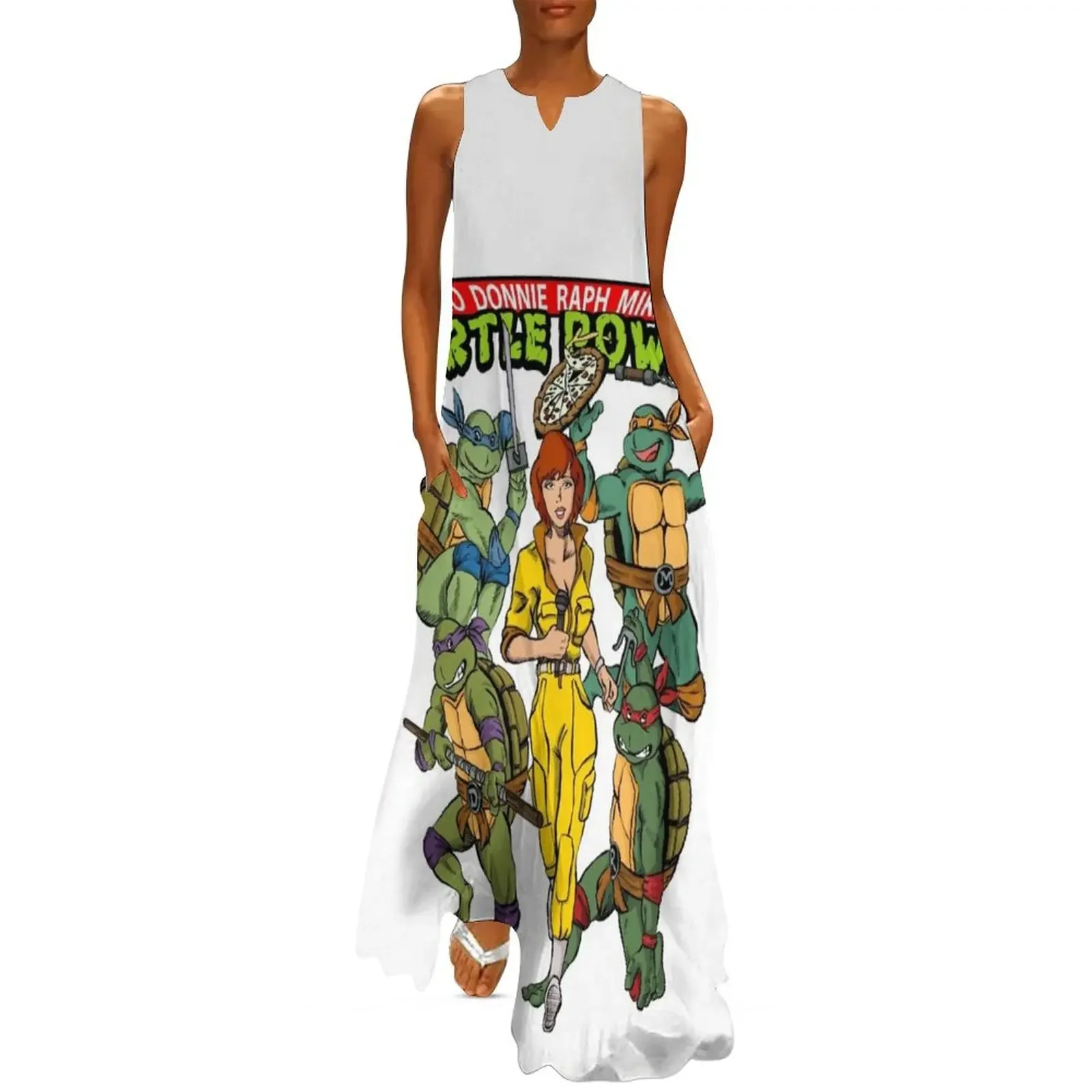 

Classic Leo, Donnie, Raph, Mikey, and April O'Neil - Turtle Power! Long Dress elegant dress luxury evening dresses 2025 Dress
