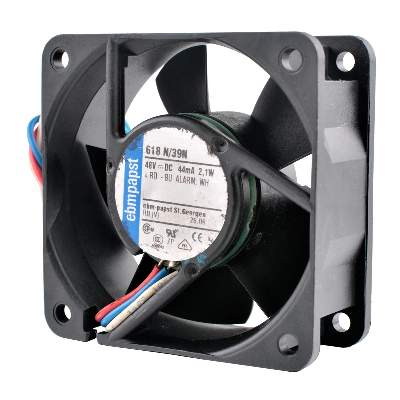 Ventilador de flujo axial con alarma de bola Dual para servidor, convertidor de frecuencia, 618 N/39N, 6cm, 60mm, 60x60x25mm, DC48V, 2,1 W, 44mA