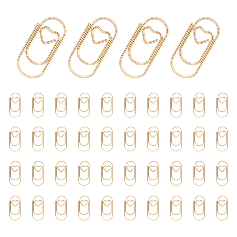 150 Pieces Cute Paper Clips Mini Clips Heart Shaped Paperclips Bookmark Clips For Office Supplier School