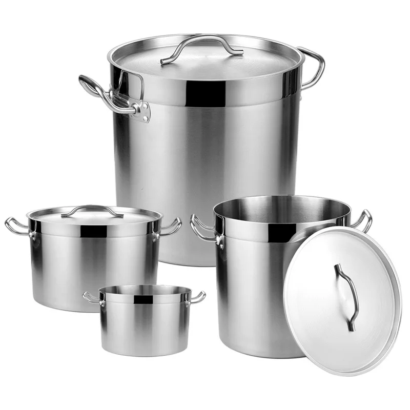 

for Wholesale Stainless Steel Large Aluminium Pot Hotel Restaurant Soup Stock Pot