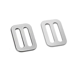 4pcs Stainless Steel Tri-Glide Strap Adjuster Slider Square Buclke for webbing Leather Craft Bag Shoulder Pet Leash Strap Belt