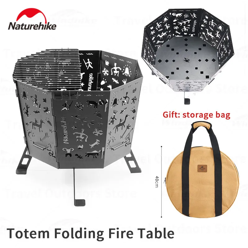 Naturehike Outdoor Heating Firewood Stove Winter Burning Octagon Furnace Multi-function Picnic Bonfire Make Tea Free Storage Bag