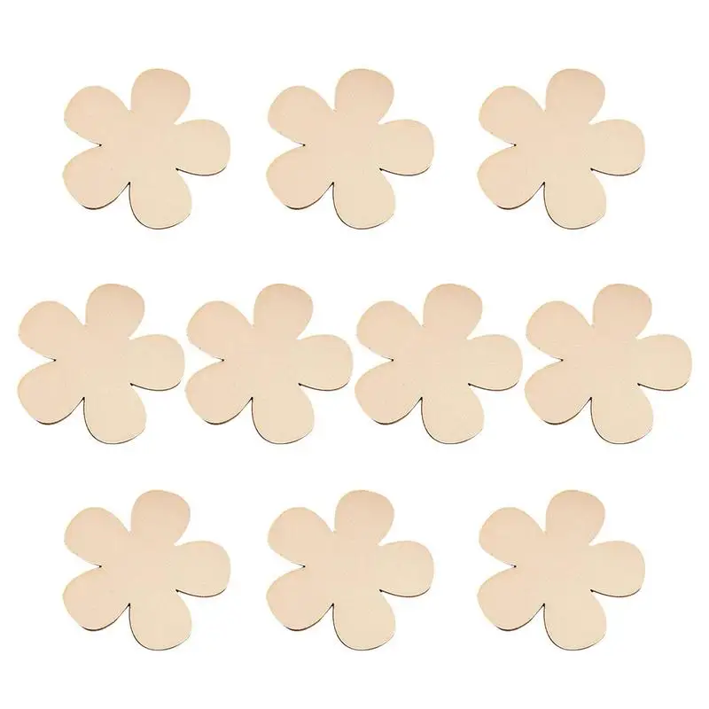 

Blank Wooden Flowers 10Pcs Flower Discs For Doodling Graffiti DIY Centerpieces Table Centerpiece Decoration For Wedding Holiday