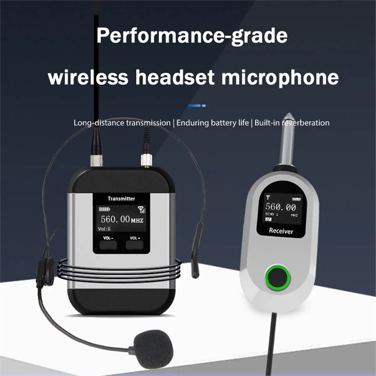 a14e-uhf-wireless-microphone-system-dual-head-wearable-and-lavalier-microphone-for-events-speeches-recording-a
