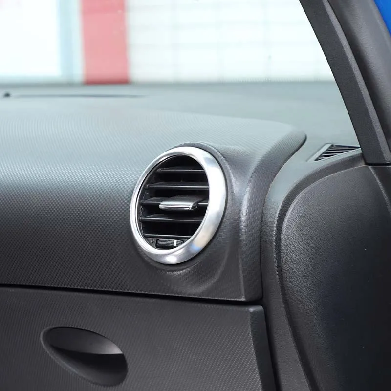 For SEAT Leon MK2 2008-2012 Aluminum Alloy Car Center Control Side Air Outlet Decorative Ring Car Interior Accessories