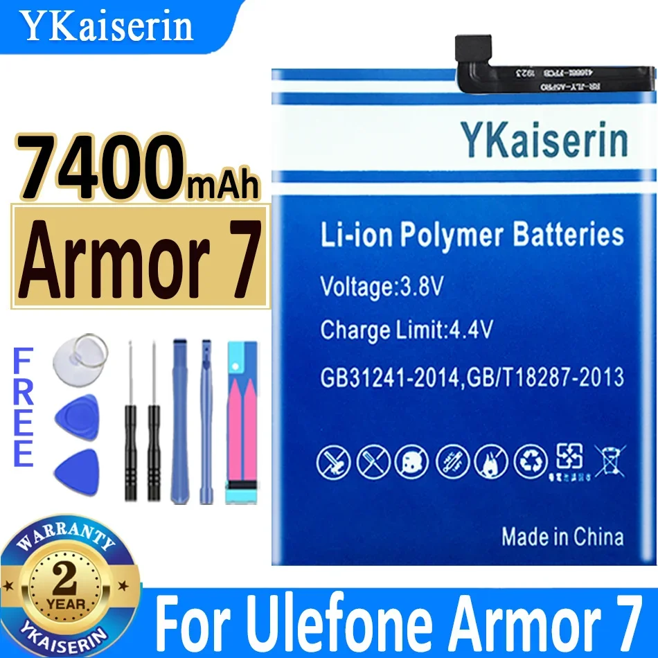 

7400mAh YKaiserin Battery for Ulefone Armor 7 Armor7 6.3 Inch Batteries