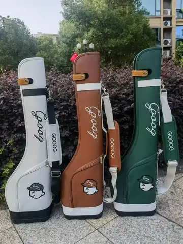 GOOOG 일요일 골프 가방 휴대용 스탠드 골프 하프 가방 빈티지 무드 캐디 백