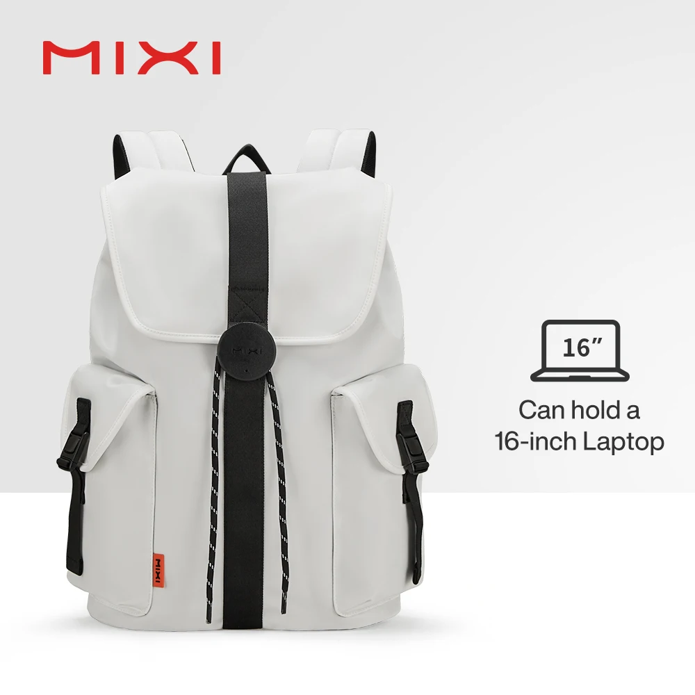 Mixi Neue 16'' Laptop Rucksack Männer Wasserdichte Leichte Casual Reise Schule Taschen Frauen Im Freien Rucksack 17 Zoll Weiß M5228 3