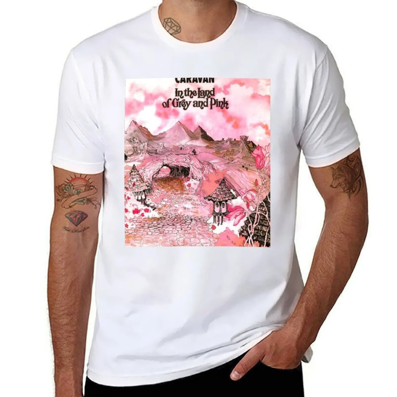 

In The Land of Grey and Pink T-Shirt anime tshirt man t shirt heavy cotton T-Shirt