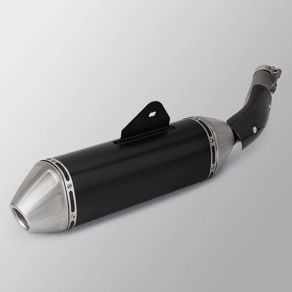 For Yamaha Tenere 700 T700 Escape Moto Slip-on Motorcycle Exhaust Modified Tail Pipe with Carbon Cover Muffler Connect Original