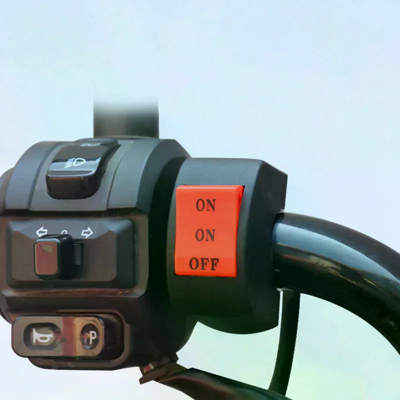 LED Headlight Switches Far Near Two/Three Line Motorcycle Handlebar Switch Button Driving Light Switch Motorbike Switch Button