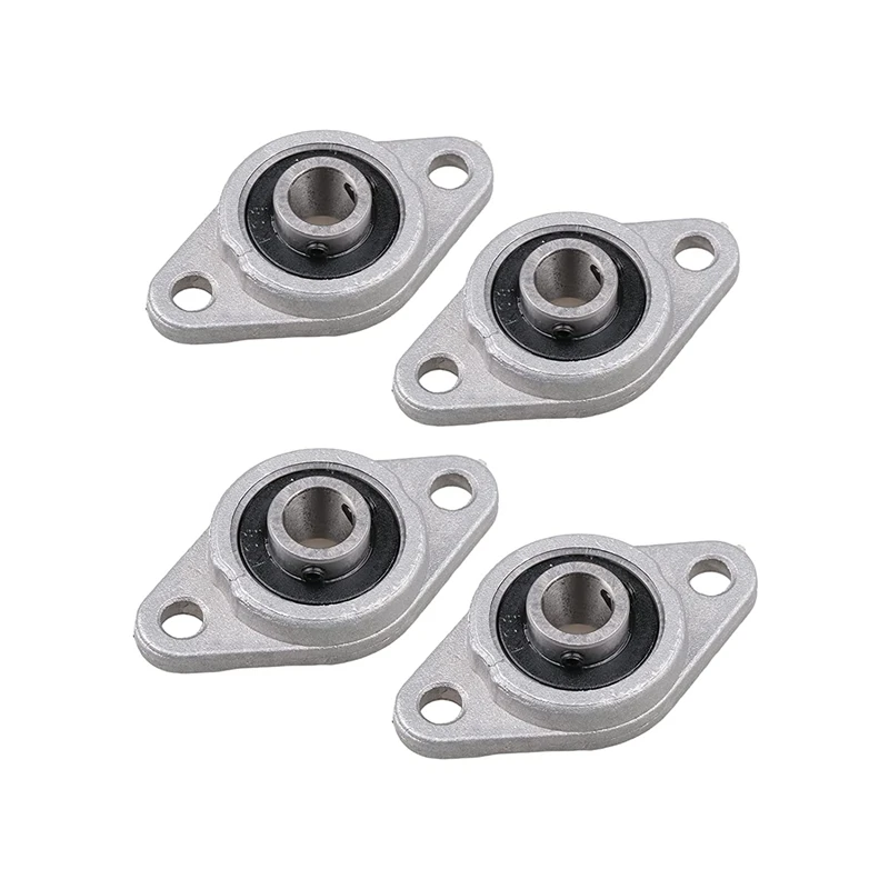 4Pcs KFL08 Pillow Block Zinc Alloy Flange Bearings, 8Mm ID Mounted Self Aligning Bore Bearing Seat For 3D Printer