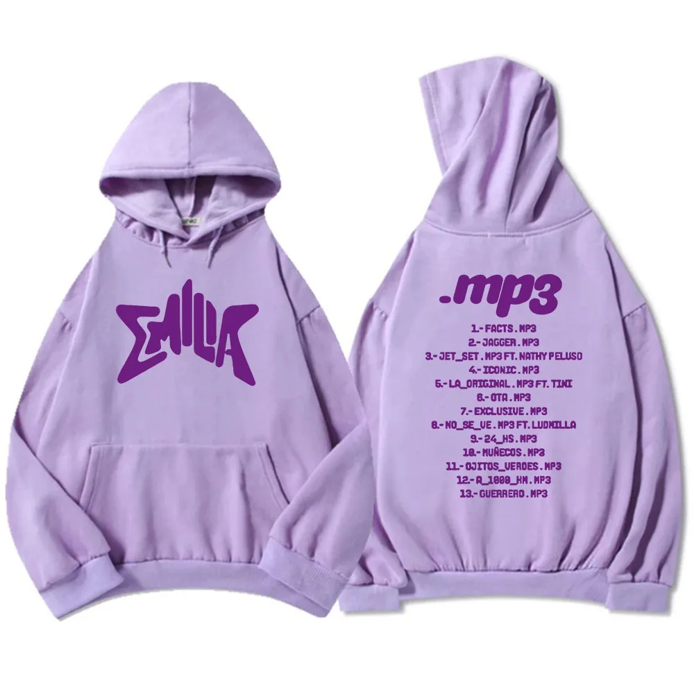 Streetwear Album MP3 Emilia Mernes Hoodies Hip Hop Women Hooded Sweatshirts Sudaderas Hombre Comfortable Long Sleeve Clothes