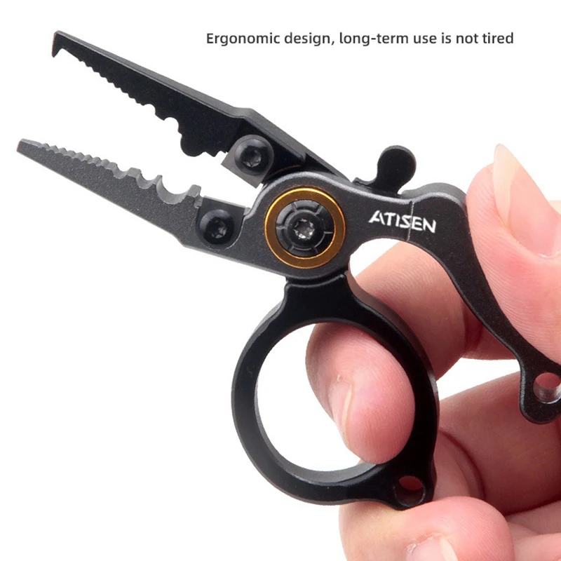 Small Fishing Pliers Aluminium alloy PE Line Scissors Outdoor Lure Mini Fishing Tools
