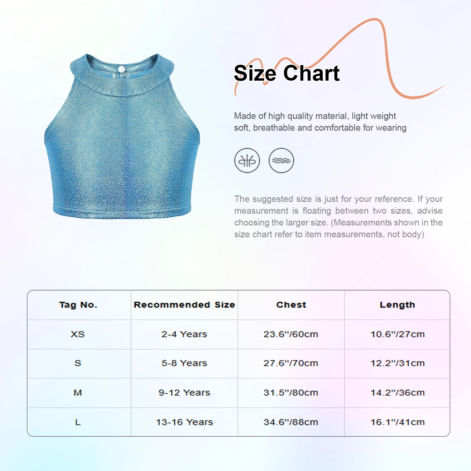 Kids Girls Glittery Sleeveless Crop Top Modern Jazz Hiphop Street Dance Vest Top Athletic Camisole