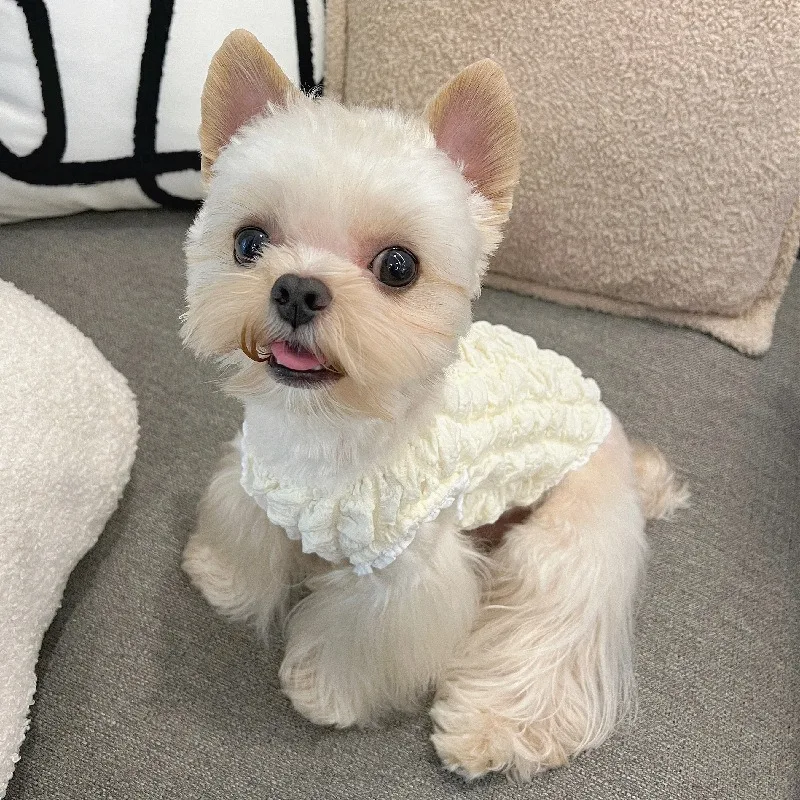 Dogs Clothes For Small Medium Dogs Puff grid vest new pet clothes for small puppies Puppy Vest  Yorkie Costume Dog Cloth