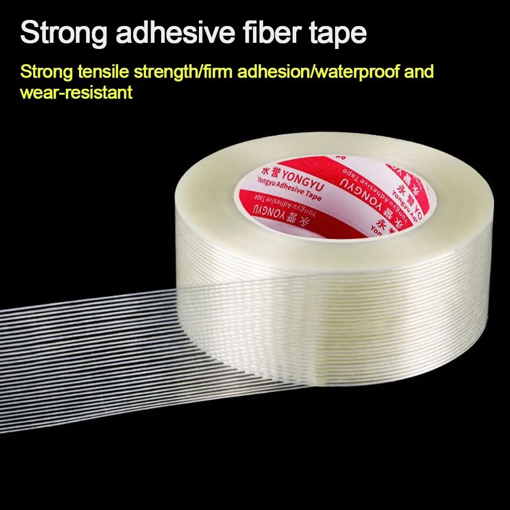 New Strong Stripes Fiberglass Tape Single-sided 25M Strapping Tape High Temperature Resistance Insulation Tape