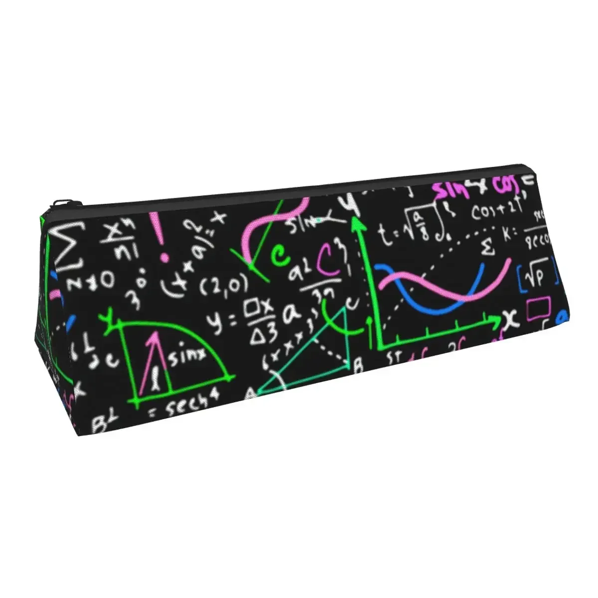 Math Linear Triangle Pencil Case Mathematics Education For Teens Simple Pencil Box Zipper Pen Bags