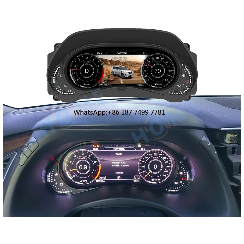 

Upgrade Digital Cluster for. Patrol Y62 Armada 2008-2022 12.3" Linux System Car Dashboard Instrument Display Screen