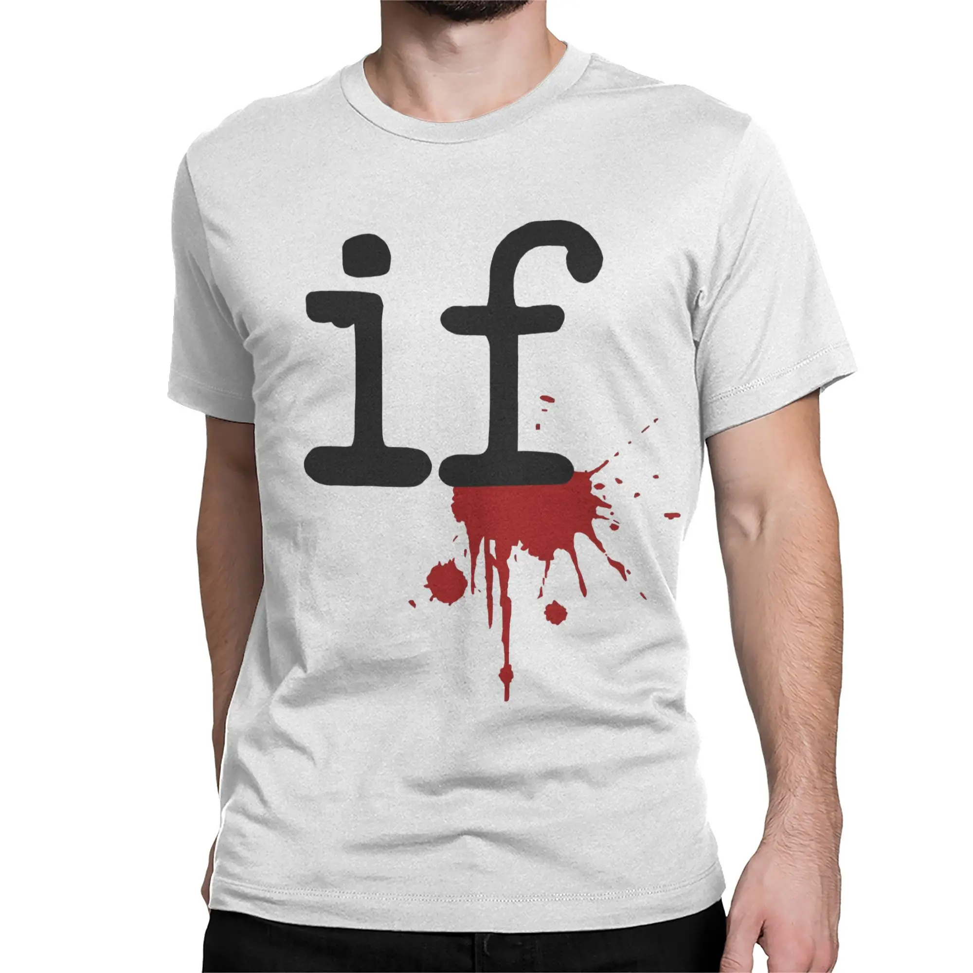 Men's T-Shirts Mindless Self Indulgence If    Funny 100% Cotton Tees Short Sleeve  T Shirt Crewneck Tops Gift Idea