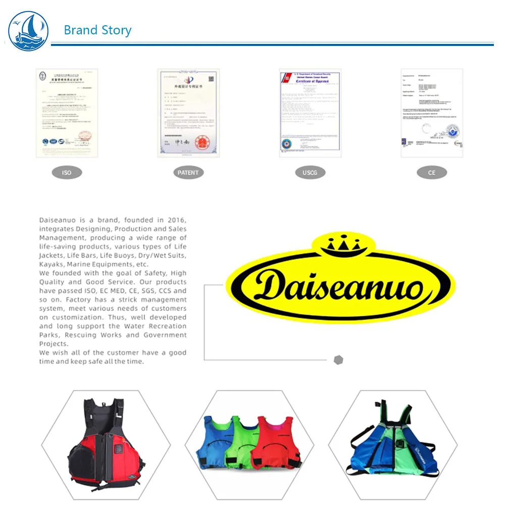Daiseanuo Men Professional Multi-functional Life Fishing Vest Outdoor Sports Fishing Tackle Fly Swimming Adjustable Buoyant Vest