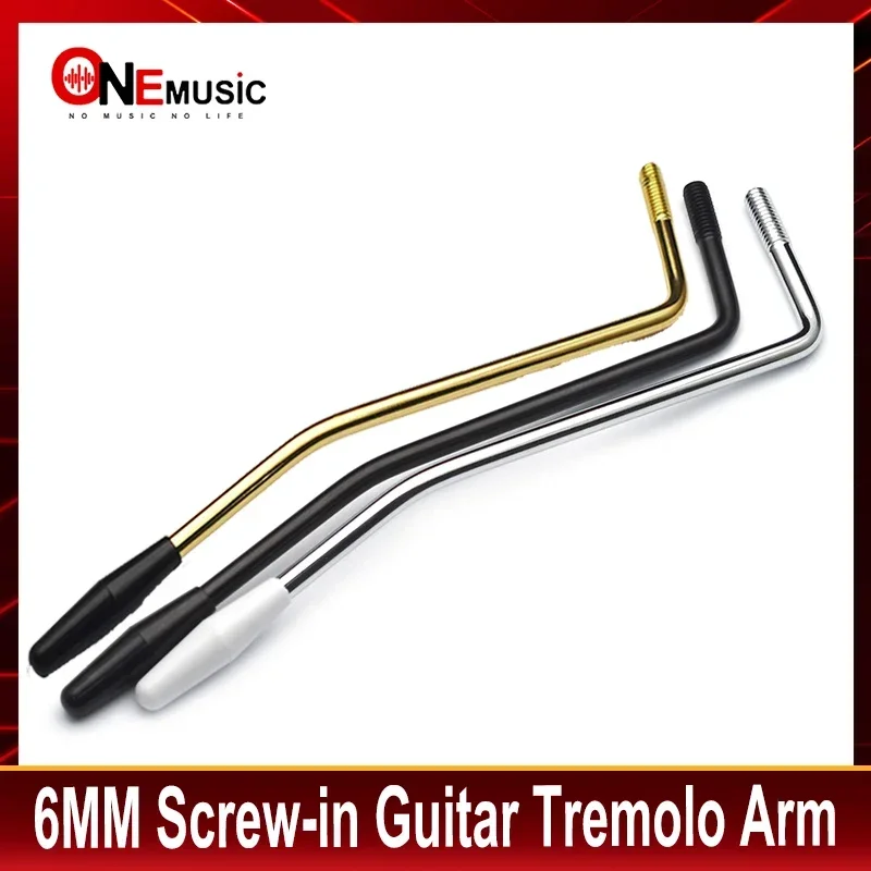 6MM (M6) Screw-in Electric Guitar Tremolo Arm Whammy Bar for Single Tremolo Bridge Black/Gold/Chrome