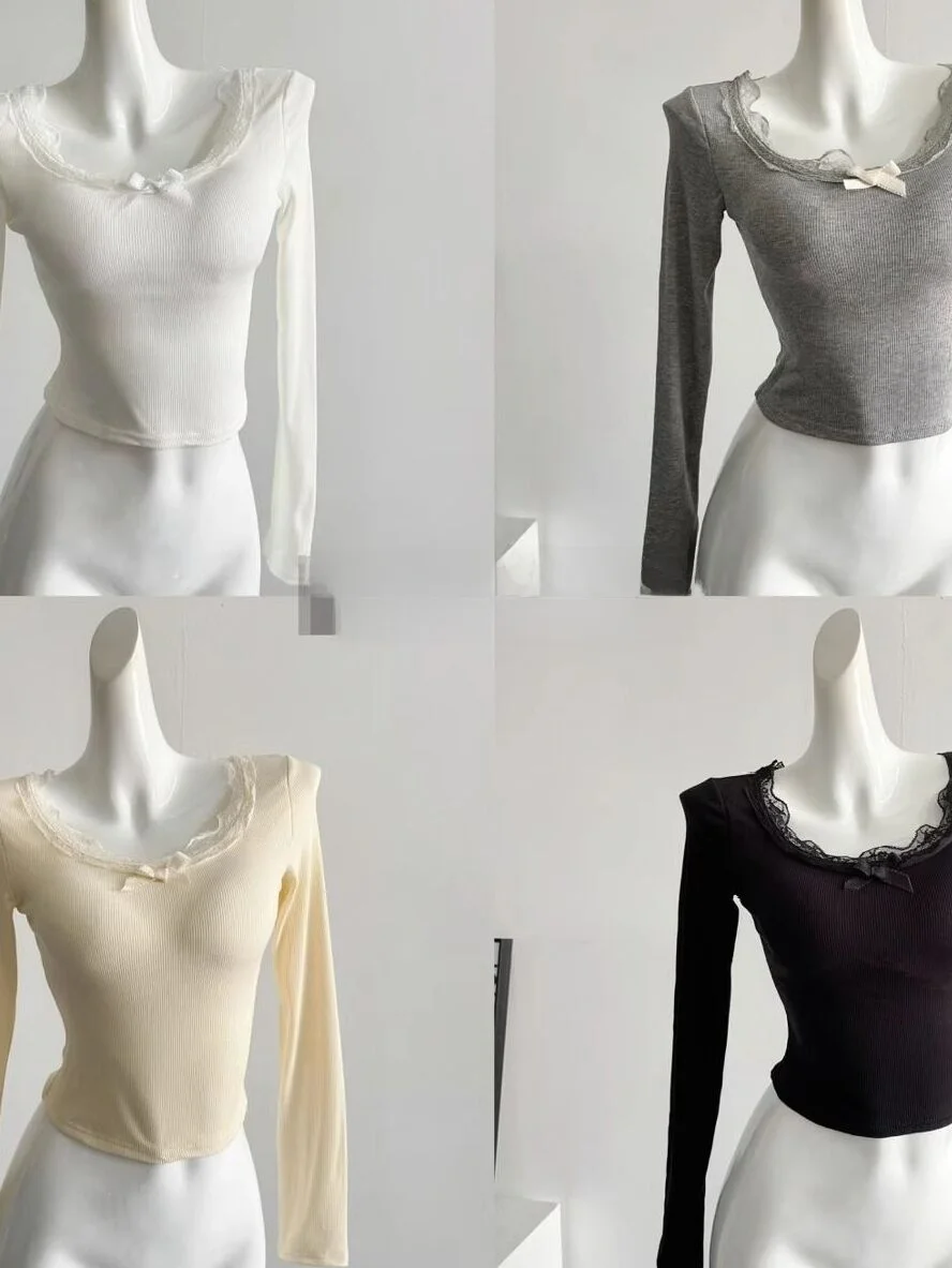 بلوزة طويلة من الدانتيل بلون نقي للنساء للخريف مع قلنسوة رفيعة عادية Sle مادة أخرى 00% طويلة بقلنسوة