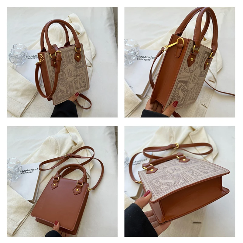 Neue Katzenelfen-Handtasche: Stylische, vielseitige Damen-Umhängetasche, trendige Fantasy-Schultertasche, quadratische Tragetasche, Aktentasche mit Stauraum – Detail 22