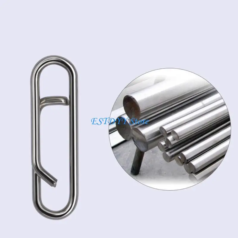 

G6DE 50Pcs Fishing Clip Connectors Quick Changing Connector for Lures Power Fishing Clip Stainless Fast Snaps Speed Clip