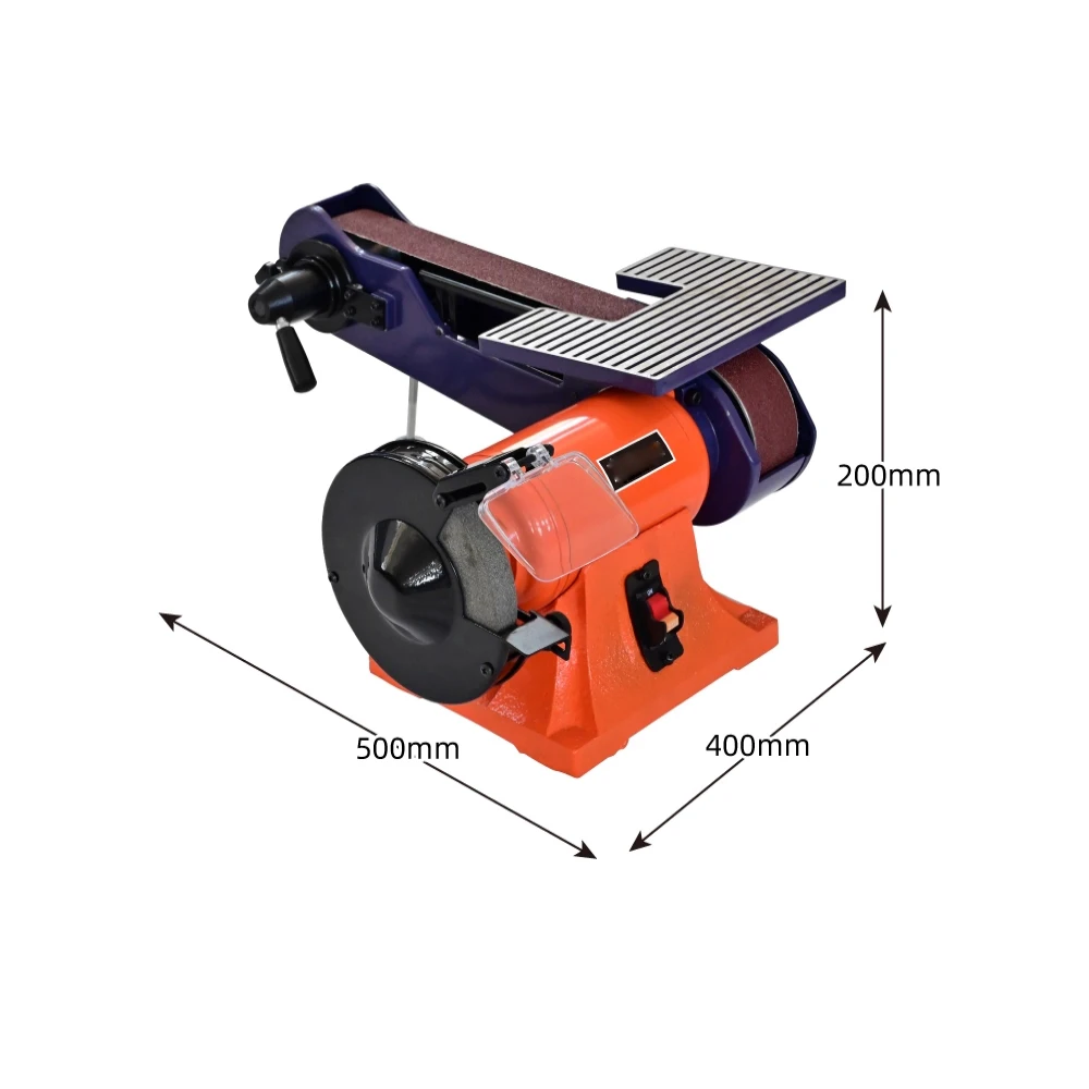 Electric Tabletop Belt Disc Sanding Machine Household Grinder Polisher for Wood Metal Knife Sharpening DIY Projects
