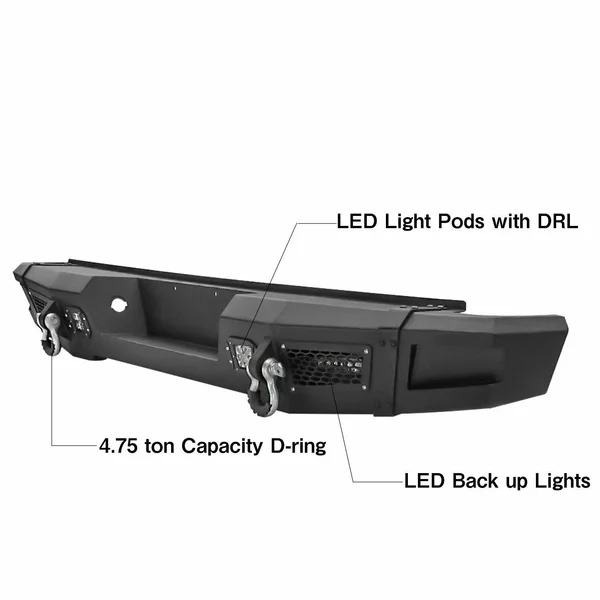 Pickup 4x4 Accessories Rear Bumper with Light Emitting Diode for F150 2009 2011 2012 2013 2014