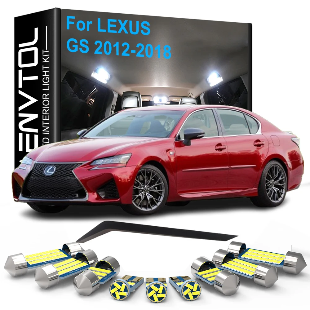 9 stücke Auto LED Innen Lichter Lampen Canbus Für Lexus GS GS250 GS350 GS450h GS200t GSF GS-F 2012 2013 2014 2015 2016 2017 2018