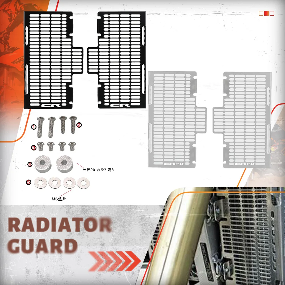 

Для Honda CR250R CR125R CR 125R 125 250 R 250R аксессуары для мотоциклов решетка радиатора защитная крышка 2002-2004