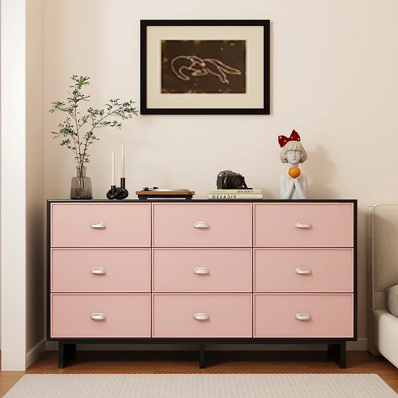 Showcase Home Furniture Solid Wood Retro Living Room Drawer Cabinet Storage Locker Dresser Drawer Type Storage Cabinets Display