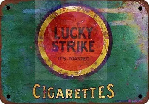 Retro Metal Sign/Lucky Strike Cigarettes Tin Sign Retro Look Home Club bar Wall Decoration Metal Tin Sign 12 X 8 inch