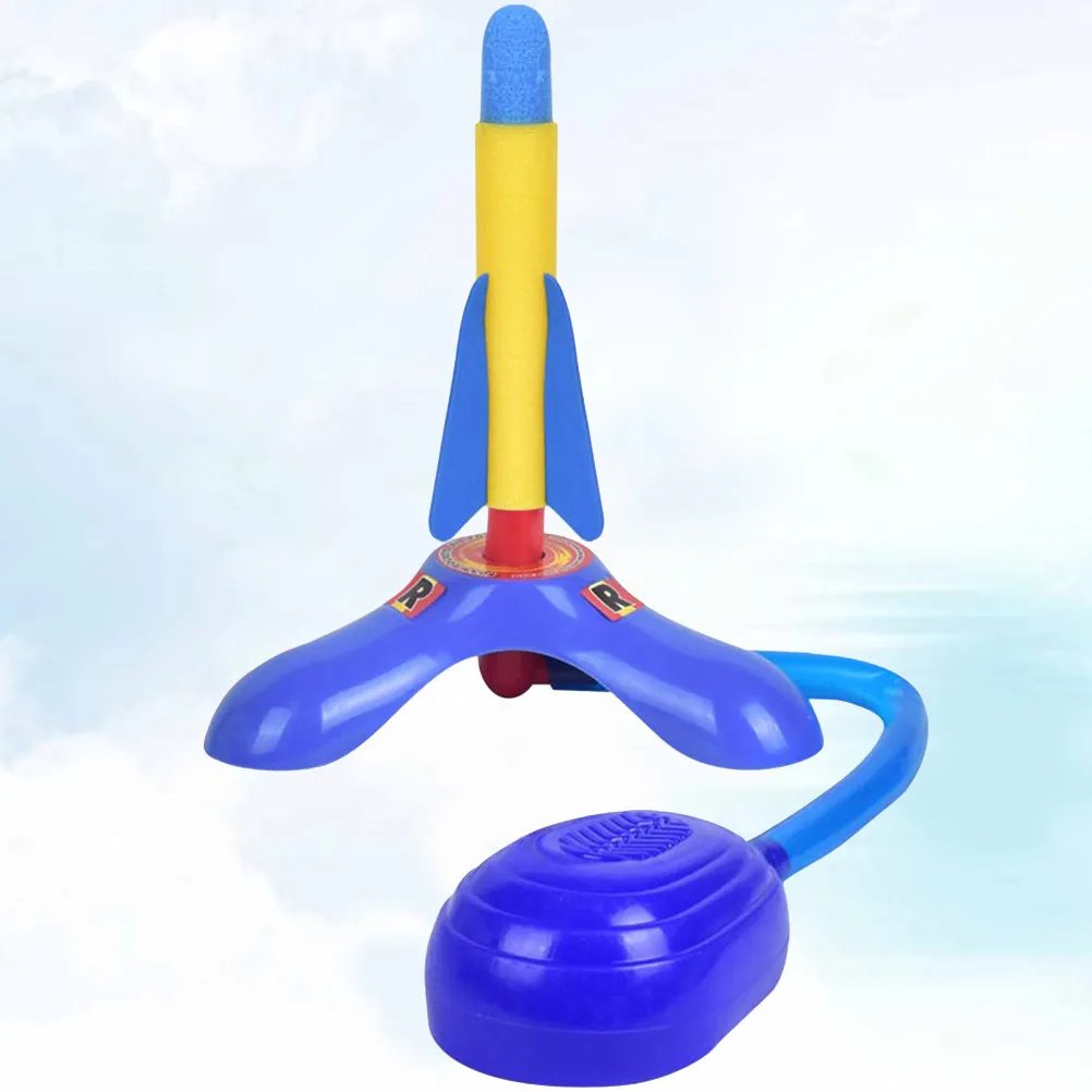 1Pcs Kids Shooting Rocket Game Safe Plastic Sponge Material Air Pump Shooter for Boys Creative Fun Family Play Gift