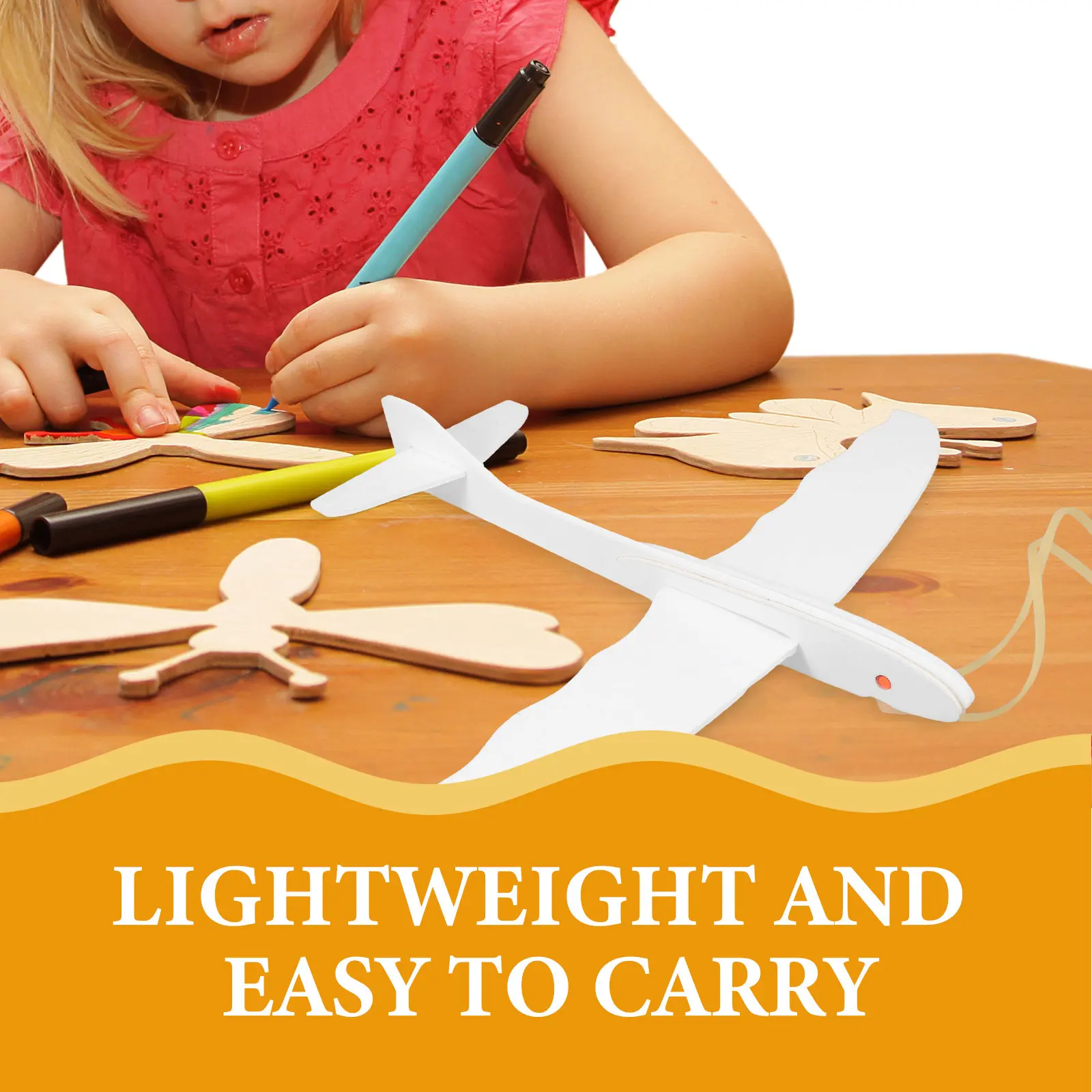 Foam Airplane Kids Hand Throw Glider Outdoor DIY Hand-Painted Craft Plane for Backyard Play Gliders Planes Toys