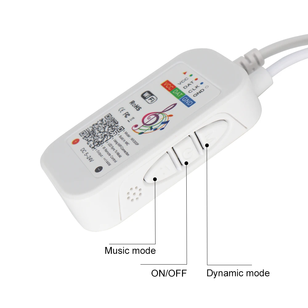 Controlador de tira de luces LED con Wifi, atenuador inteligente de Color de ensueño, compatible con Tuya, WS2811, WS2812B, asistente de Google y