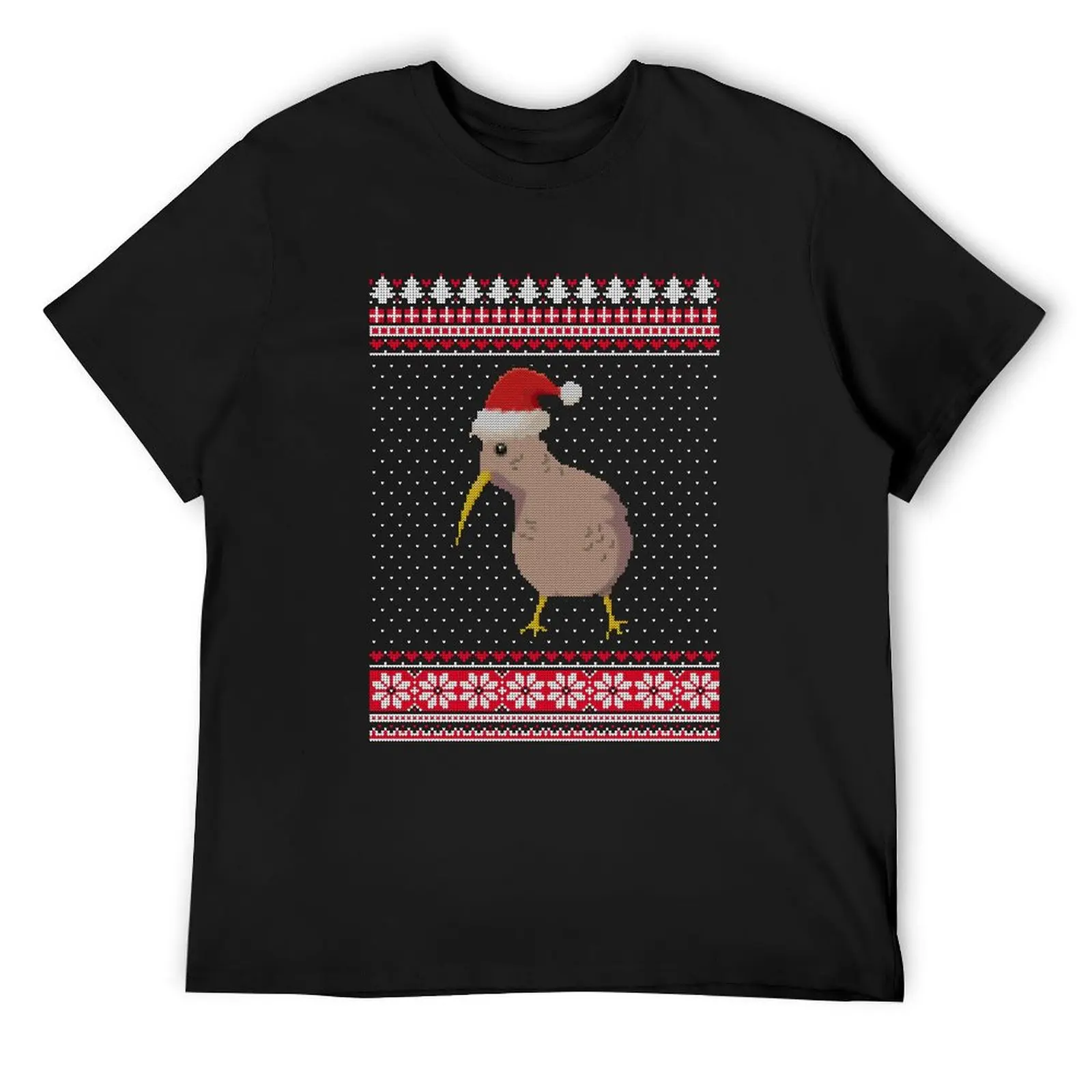 

New Zealand Kiwi Bird Ugly Christmas Sweater Winter Gift Santa Cap T-Shirt designer shirts kawaii clothes Men's t-shirt