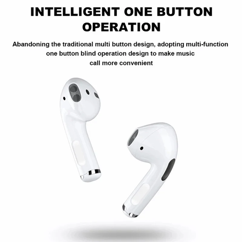 Pro4 TWS Bluetooth Koptelefoon 9D Stereo Draadloze Hoofdtelefoon In-Ear HiFi Oordopjes Draadloze Headset Met Microfoon Voor Xiaomi iPhone