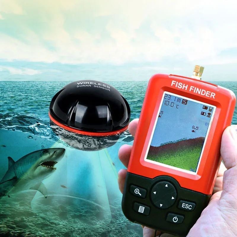 

High Quality 50m depth sonar detective bait boat with Fishing fish finder