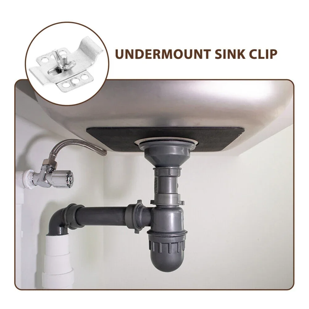 VIBRATITE 20x Undermount Sink Clips Kit Mounting Brackets Repai Supports Brackets For Bathroom Kitchen Countertop Shower