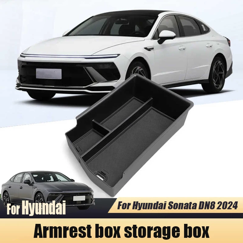 

For Hyundai Sonata DN8 2024 Armrest box storage box car interior center console lower storage box storage box modification